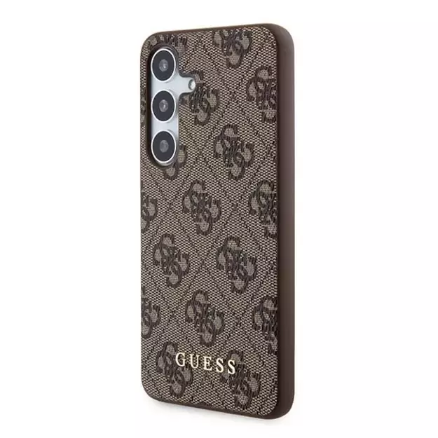 Guess 4G Metal Gold Logo case for Samsung Galaxy S24 - brown 1