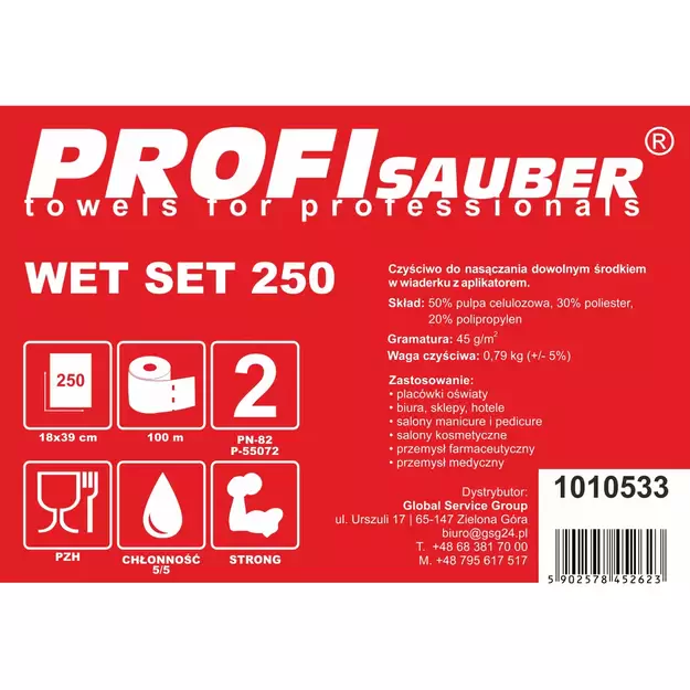 Cloths in a bucket with a soaking dispenser ProfiSauber WET SET 250 2