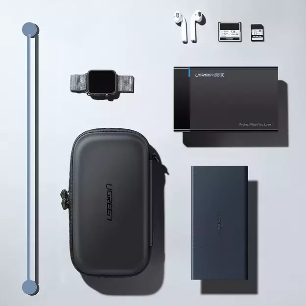 Ugreen case for HDD and accessories 16.5 x 9.5 x 4.5 cm black (40707) 4