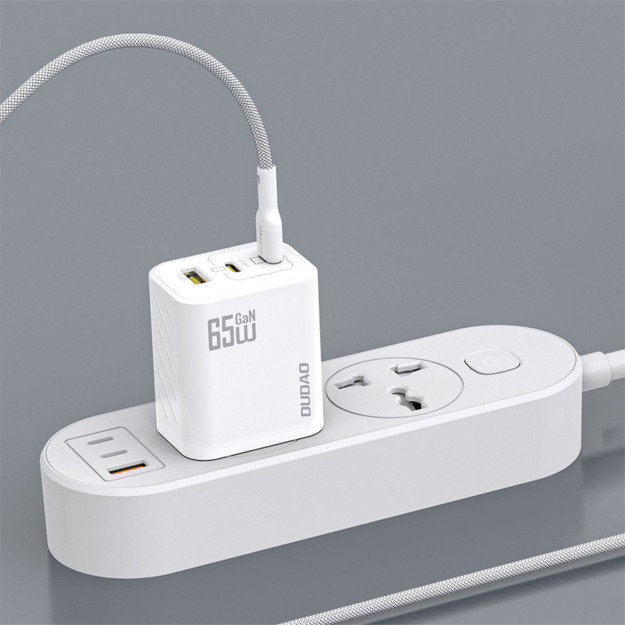 Dudao A29C 65W GaN Wall Charger + USB-C Cable - White 4