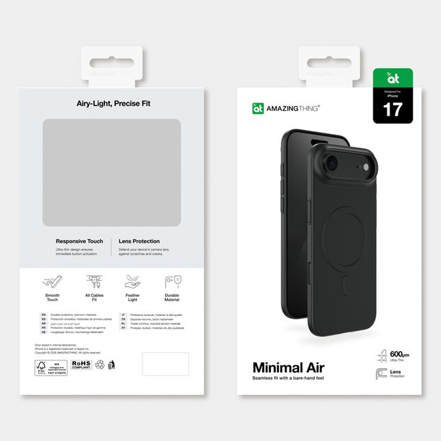 AmazingThing Minimal Air Case for iPhone 17 Air Compatible with MagSafe - Black 7