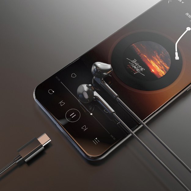 Dudao X3C In-Ear Wired USB-C Headphones 1.2m - Black 2