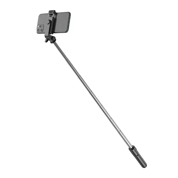 Selfie stick WHS1Y telescopic tripod 1m with phone holder - black 1
