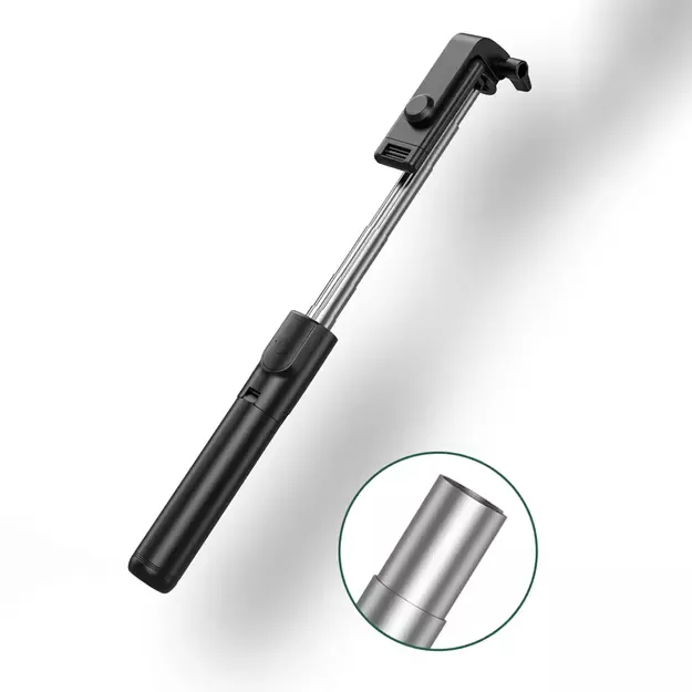 Selfie stick WHS1Y telescopic tripod 1m with phone holder - black 17