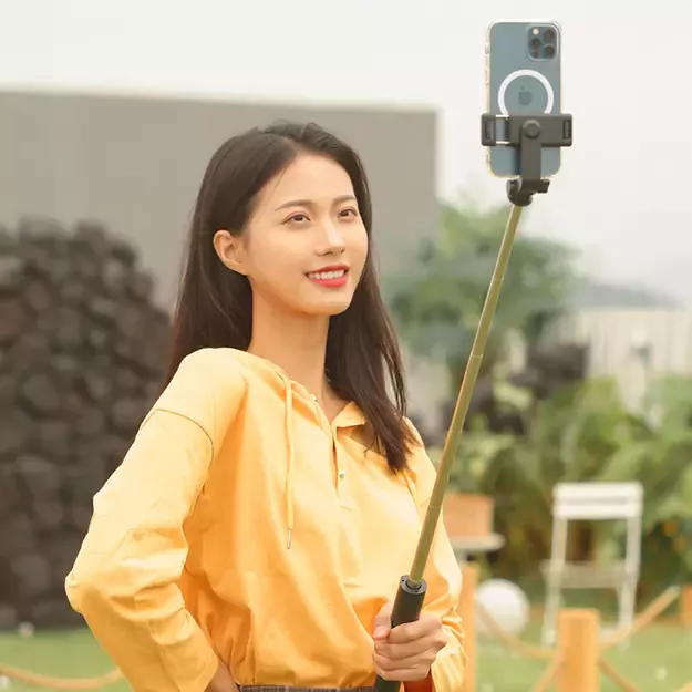 Selfie stick WHS1Y telescopic tripod 1m with phone holder - black 8