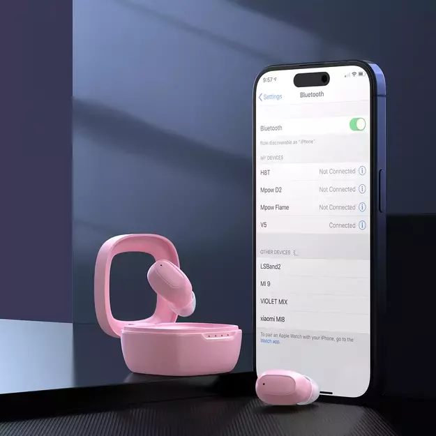 Choetech MEMS wireless TWS Bluetooth 5.3 headphones - pink 4
