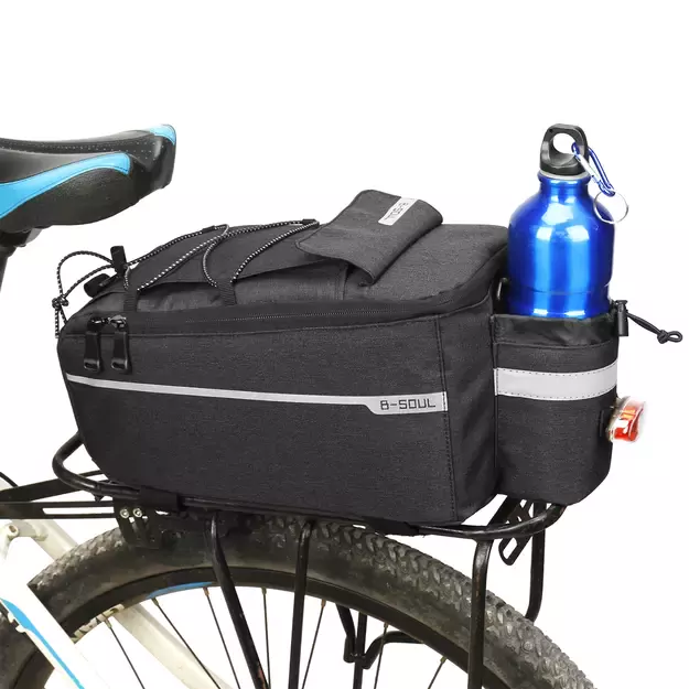 WYA26Y0S Thermal Bike Pannier Bag with Shoulder Strap - Black 12