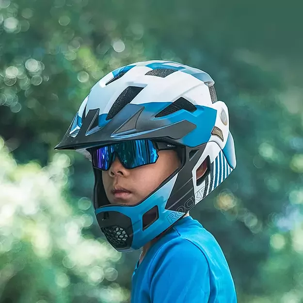 Rockbros 14110009001 polarized cycling glasses for children 8-14 years old - black and blue 1