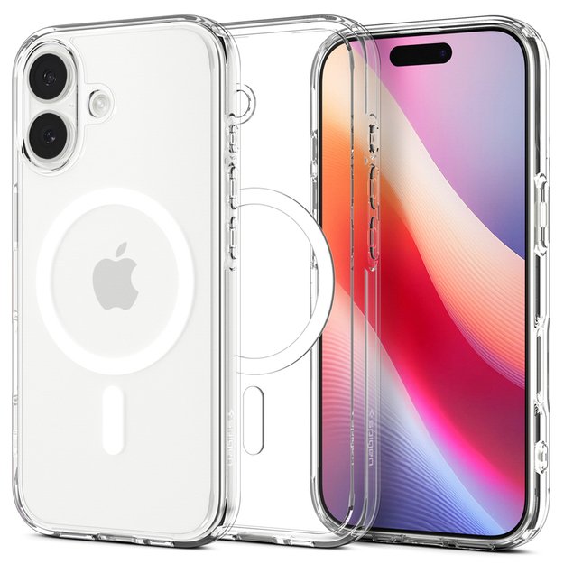 Spigen Ultra Hybrid MagSafe Case for iPhone 17 - Clear and White