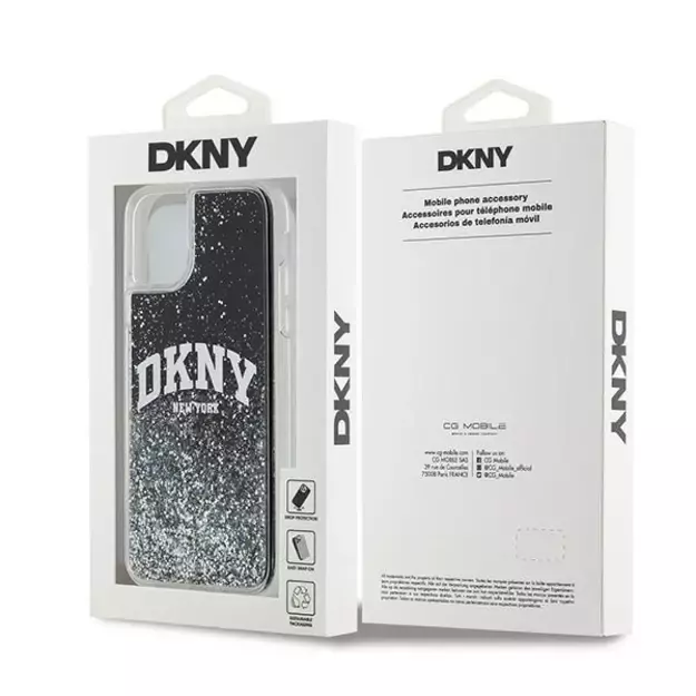 DKNY Liquid Glitter Big Logo case for iPhone 11 / Xr - black 3
