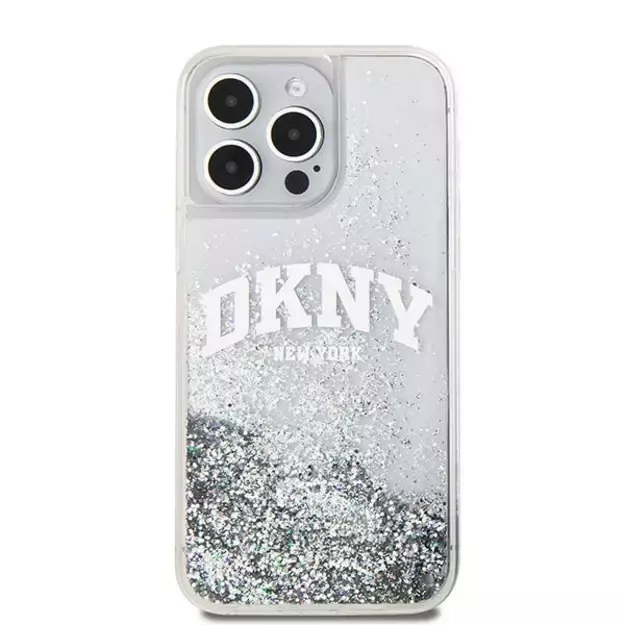Etui DKNY Liquid Glitter Big Logo na iPhone 15 Pro Max - białe 2