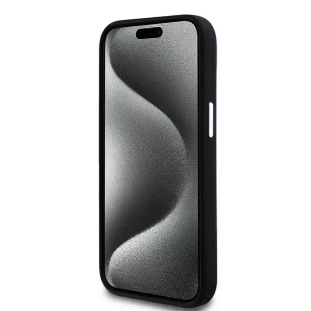 DKNY Liquid Silicone Small Metal Logo MagSafe Case for iPhone 15 Plus / 14 Plus - Black 4