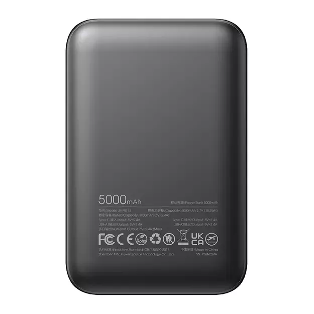 Powerbank Joyroom JR-PBF13 5000mAh 2.4A 2x USB-A 1x USB-C - black 2