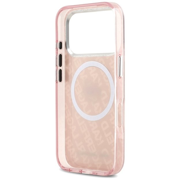 Karl Lagerfeld IML Choupette Head Logo MagSafe Case for iPhone 17 Pro Max - Pink 6