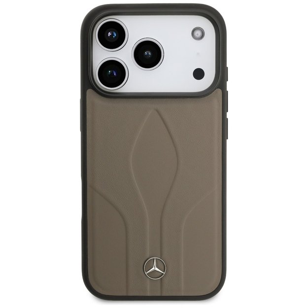 Mercedes Leather The Move MagSafe Case for iPhone 17 Pro - Beige 2