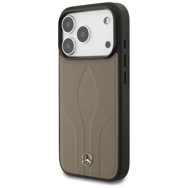 Mercedes Leather The Move MagSafe Case for iPhone 17 Pro - Beige 1