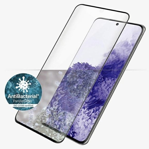 PanzerGlass E2E Microfracture antibacterial glass for Samsung Galaxy S21 Ultra - with black frame 2
