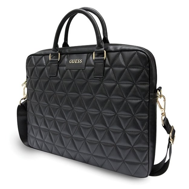 Guess Quilted bag for a 16&quot  laptop - black 1