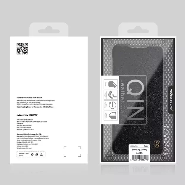 Nillkin Qin leather holster case for Samsung Galaxy A13 5G brown 4