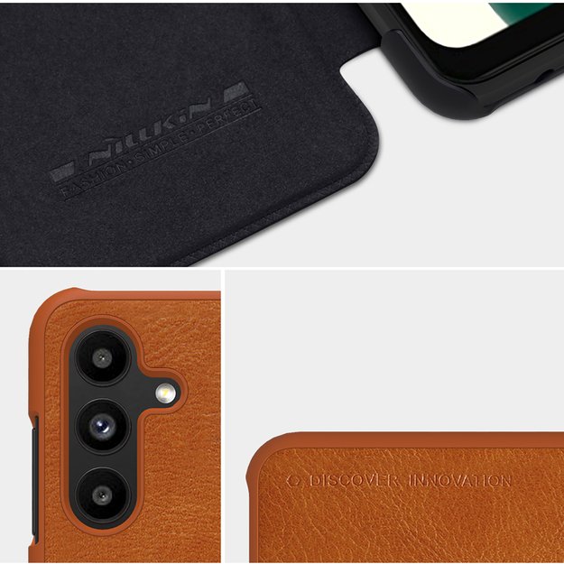 Nillkin Qin leather holster case for Samsung Galaxy A13 5G brown 35