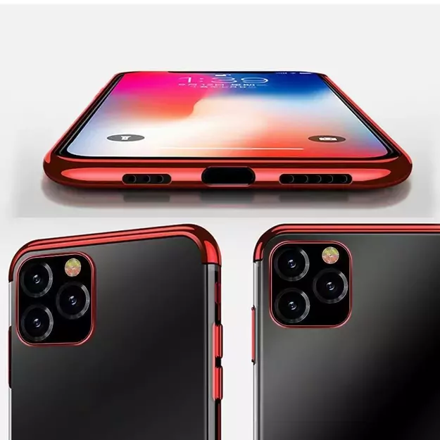 Clear Color case TPU gel cover with a metallic frame for Samsung Galaxy A13 5G black 9