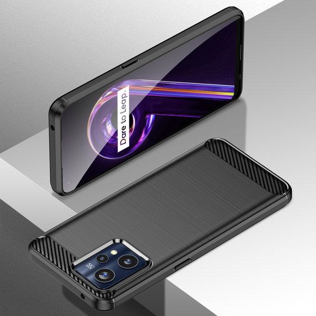 Carbon Case Flexible Cover Realme 9 Pro + (9 Pro Plus) black 12