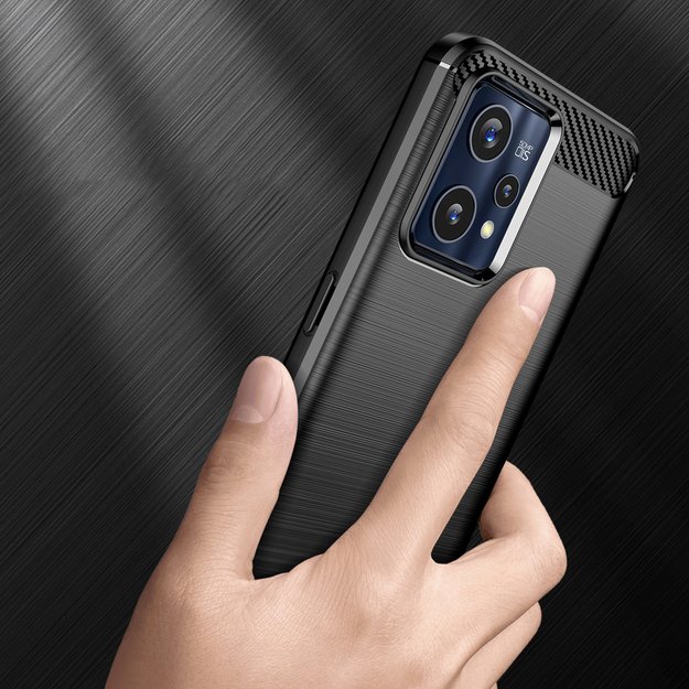 Carbon Case Flexible Cover Realme 9 Pro + (9 Pro Plus) black 9