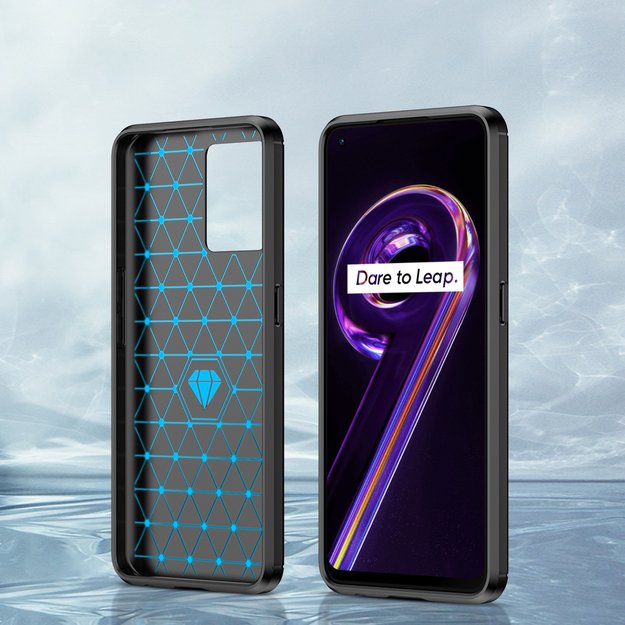 Carbon Case Flexible Cover Realme 9 Pro + (9 Pro Plus) black 10