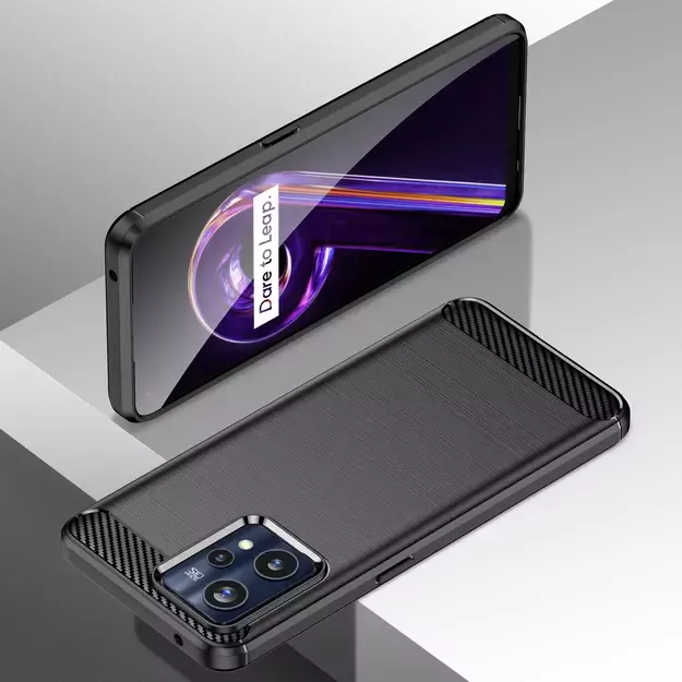 Carbon Case Flexible Cover Realme 9 Pro + (9 Pro Plus) black 4