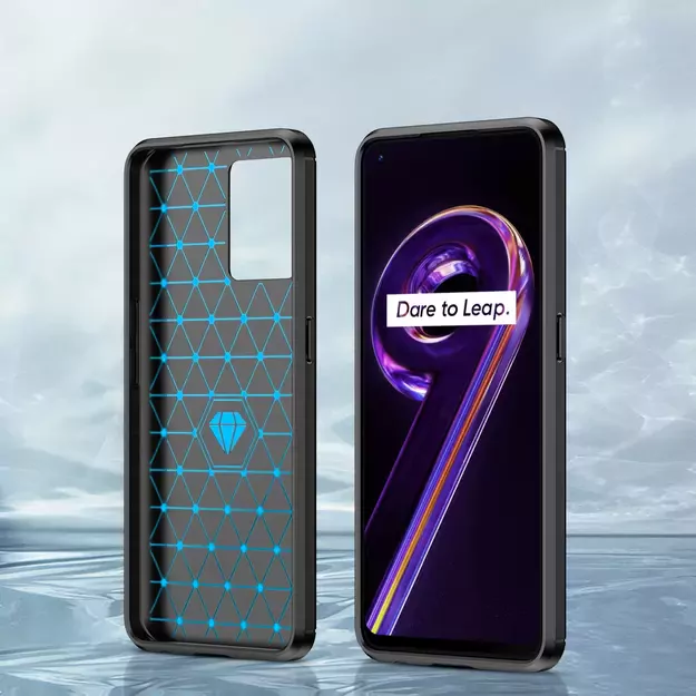 Carbon Case Flexible Cover Realme 9 Pro + (9 Pro Plus) black 2