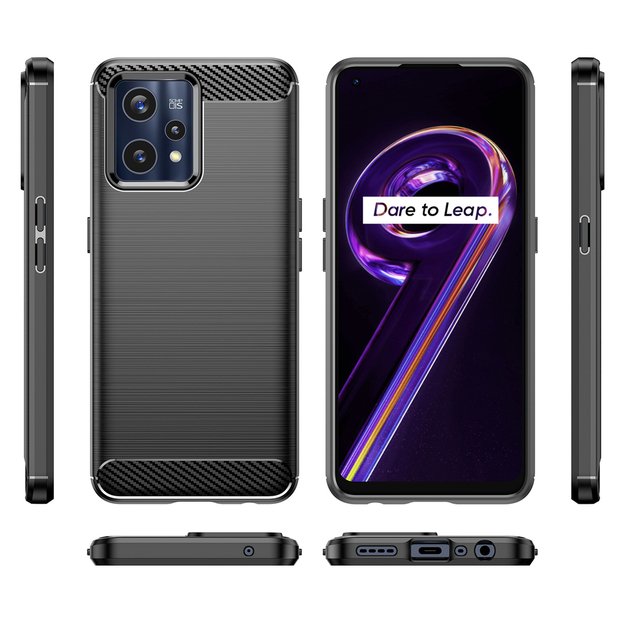 Carbon Case Flexible Cover Realme 9 Pro + (9 Pro Plus) black 14