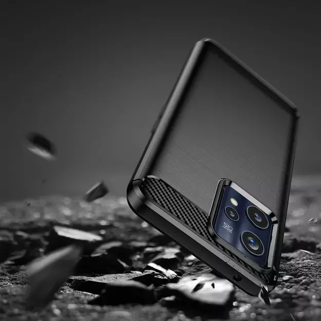 Carbon Case Flexible Cover Realme 9 Pro + (9 Pro Plus) black 3