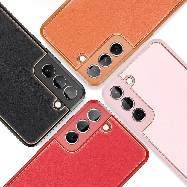 Dux Ducis Yolo elegant cover made of ecological leather for Samsung Galaxy S22 + (S22 Plus) orange 32