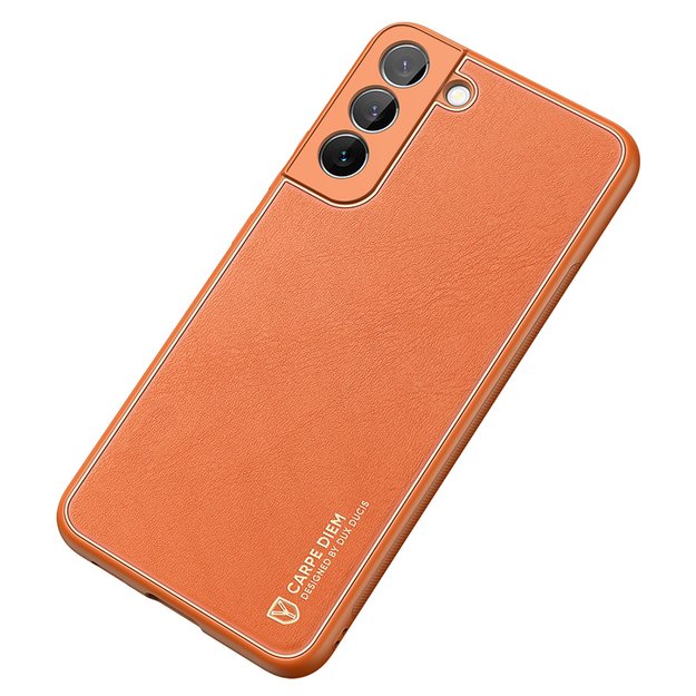 Dux Ducis Yolo elegant cover made of ecological leather for Samsung Galaxy S22 + (S22 Plus) orange 21