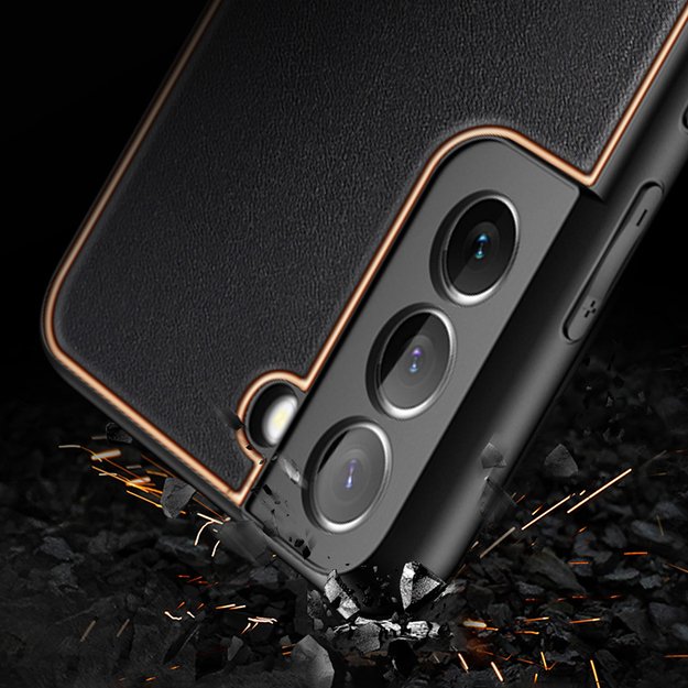 Dux Ducis Yolo elegant cover made of ecological leather for Samsung Galaxy S22 + (S22 Plus) orange 35