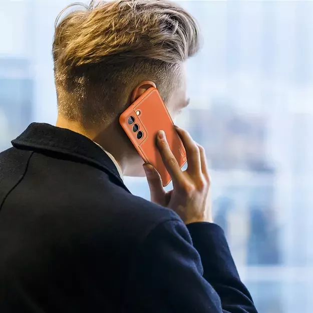 Dux Ducis Yolo elegant cover made of ecological leather for Samsung Galaxy S22 + (S22 Plus) orange 13