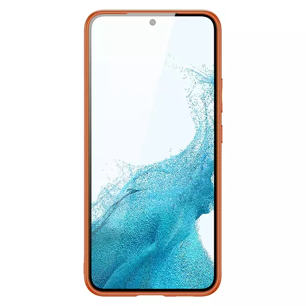Dux Ducis Yolo elegant cover made of ecological leather for Samsung Galaxy S22 + (S22 Plus) orange 1