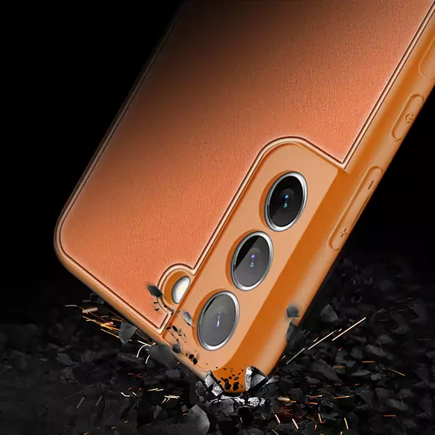 Dux Ducis Yolo elegant cover made of ecological leather for Samsung Galaxy S22 + (S22 Plus) orange 11