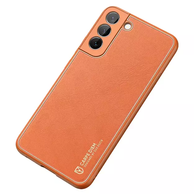 Dux Ducis Yolo elegant cover made of ecological leather for Samsung Galaxy S22 + (S22 Plus) orange 3