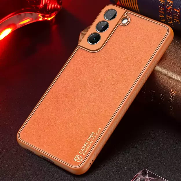 Dux Ducis Yolo elegant cover made of ecological leather for Samsung Galaxy S22 + (S22 Plus) orange 10