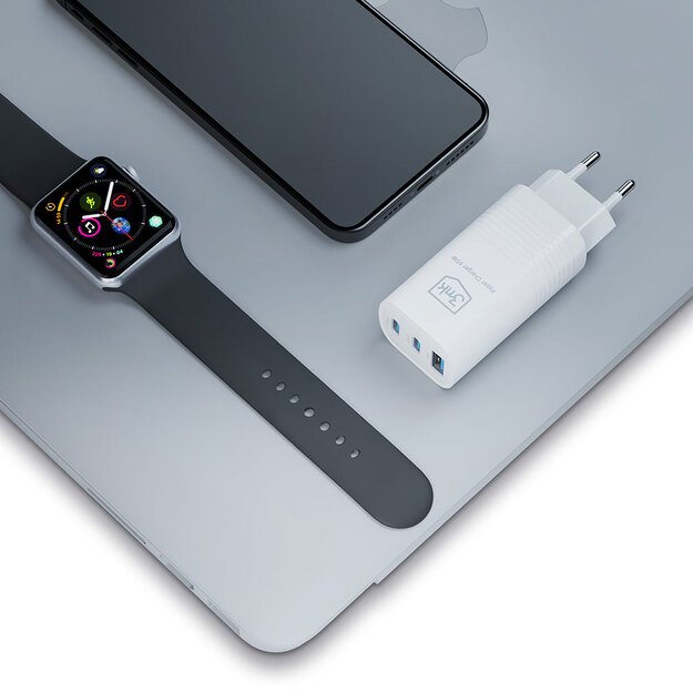 3MK HyperCharger 65W 2xUSB-C + 1xUSB-A charger GAN, PD + QC 11