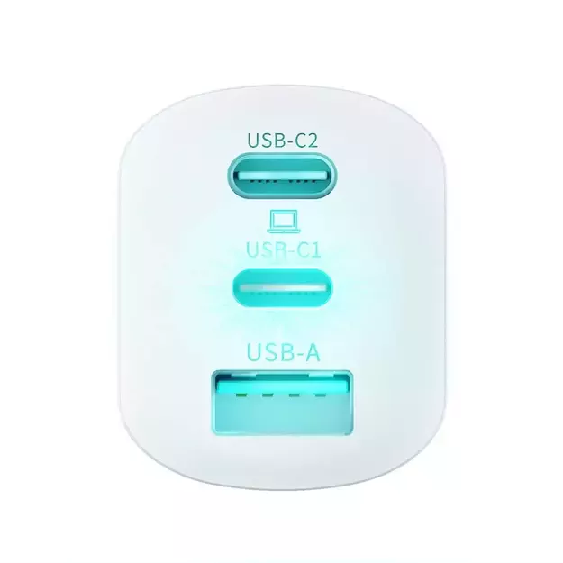 3MK HyperCharger 65W 2xUSB-C + 1xUSB-A charger GAN, PD + QC 3