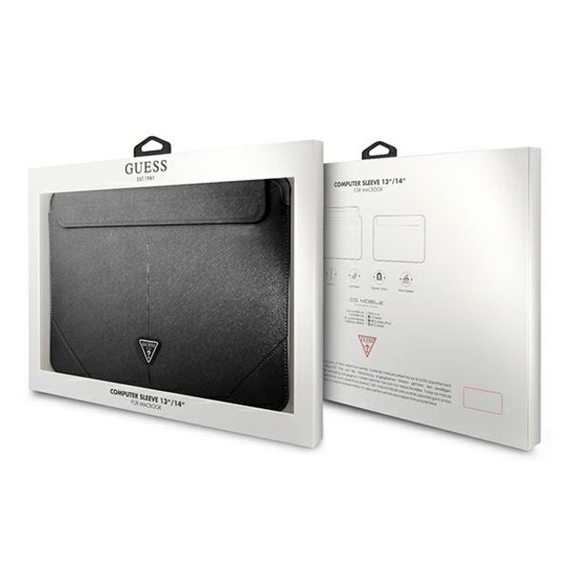 Guess Saffiano Triangle Logo case for a 14&quot  laptop - black 6