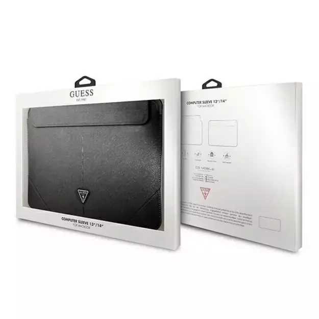 Guess Saffiano Triangle Logo case for a 14&quot  laptop - black 3