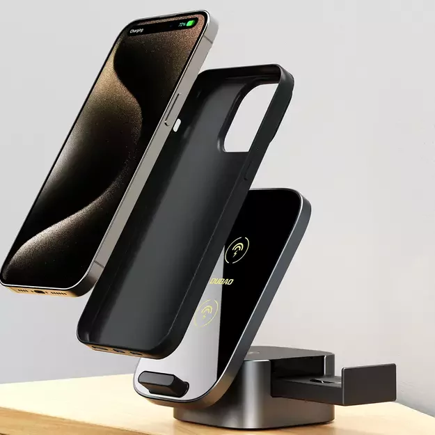 Dudao A11Pro+ 15W 3in1 Inductive Charger for Phone/Smartwatch/Headphones - Black 14