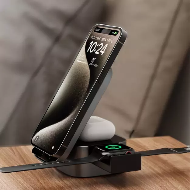 Dudao A11Pro+ 15W 3in1 Inductive Charger for Phone/Smartwatch/Headphones - Black 11