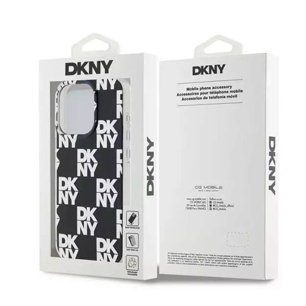 DKNY IML Checkered Mono Pattern case for iPhone 15 Pro - black 14