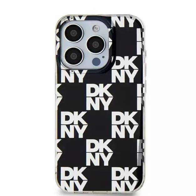 DKNY IML Checkered Mono Pattern case for iPhone 15 Pro Max - black 9