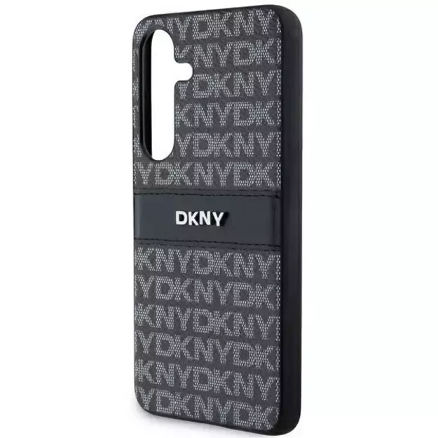 DKNY Leather Mono Stripe &amp  Metal Logo case for Samsung Galaxy S24+ - black 4