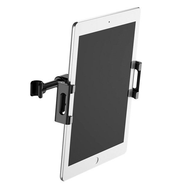 Baseus Backseat Car Mount SUHZ-01 Car Headrest Holder for Tablets / Smartphones 4.7-12.9  - Black 3